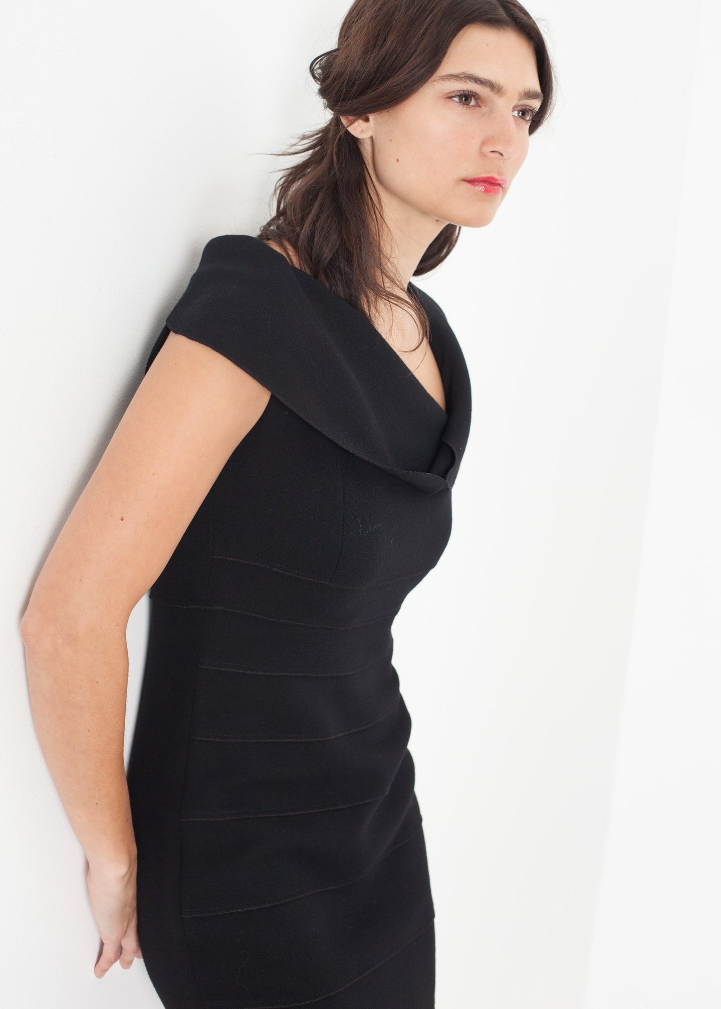 Asymmetric Dress in Black 16kg Bis